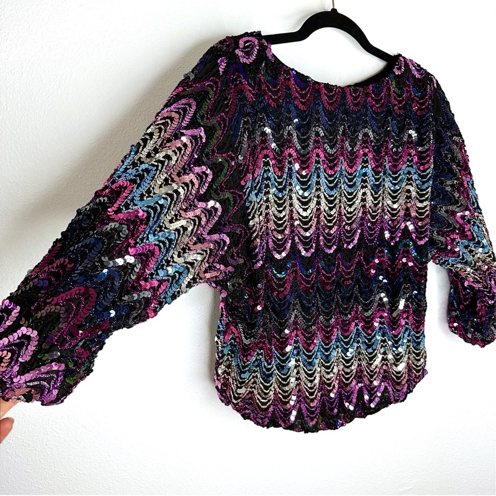 Vintage Sequin Party Top